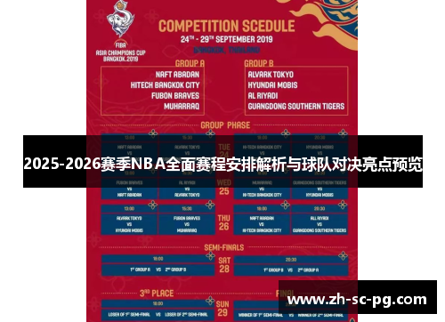 2025-2026赛季NBA全面赛程安排解析与球队对决亮点预览